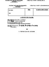 Đề kiểm tra 15 phút Hình học Lớp 10 - Trường Trung học Phổ thông Nguyễn Bỉnh Khiêm